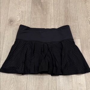 Athleta Textured mesh Black Mini tennis Skirt